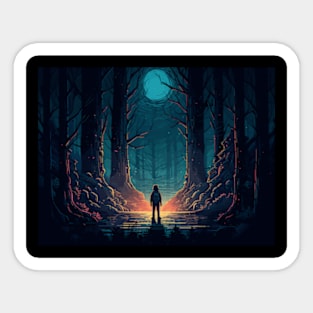 Night Magic Forest Sticker